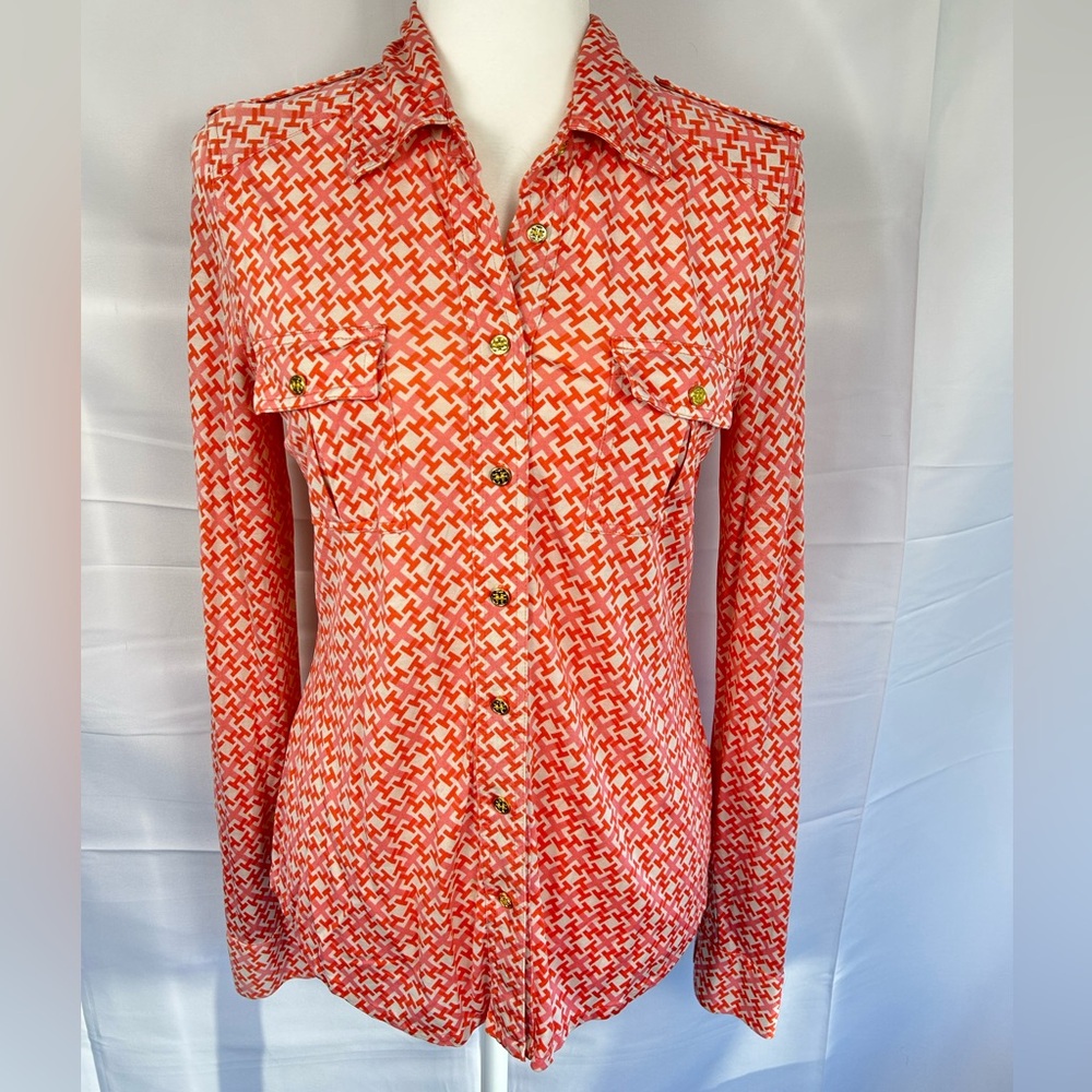 Silk Tory Burch shirt, size medium